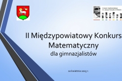II Międzypowiatowy Konkurs Matematyczny prezentacja - fina_ł-01